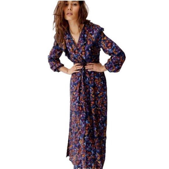 ATELIER REVE Irlea Dr Midi Dress S 38 USA 8 UK12 Medieveal Blue 139.95€ NEW - Picture 5 of 15